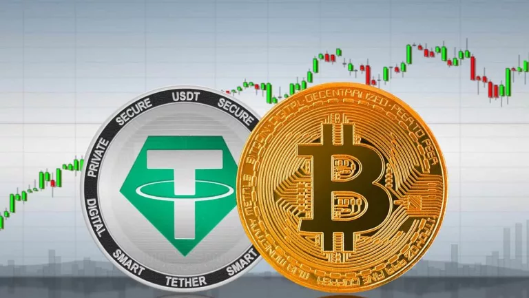 Bitcoin-Tether-криптовалюта биткоин USDT