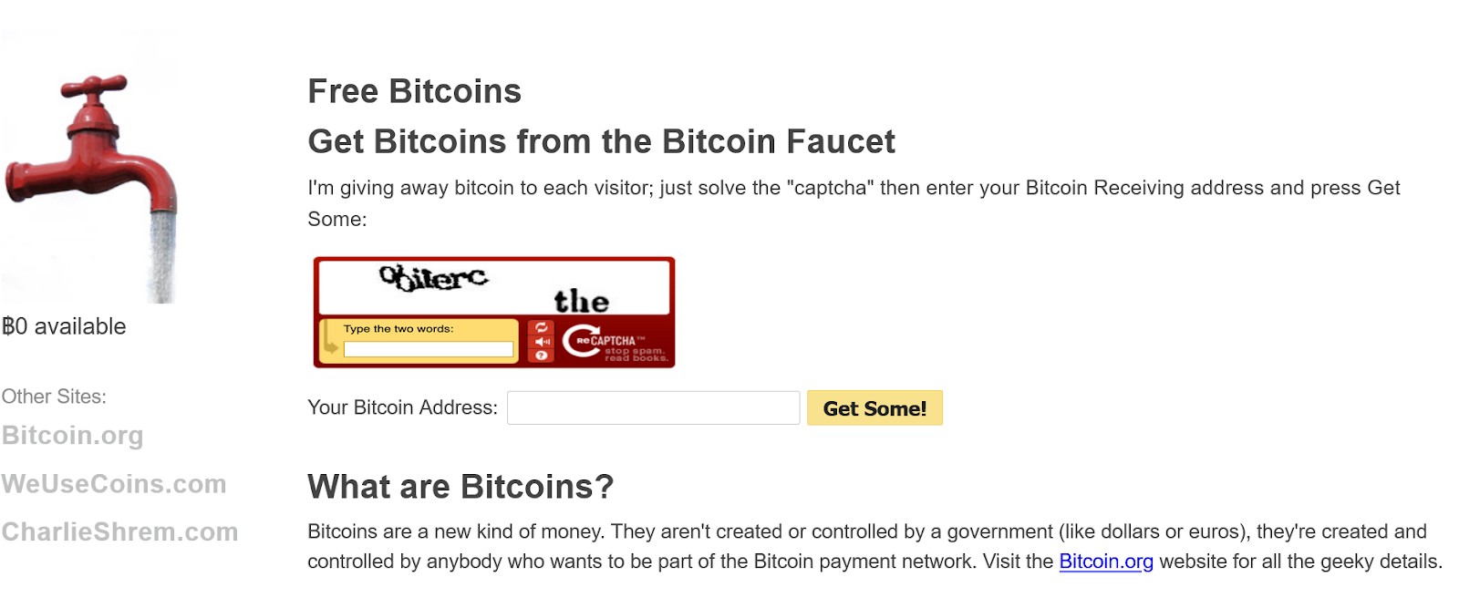 free bitcoins